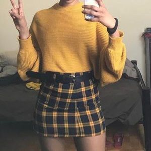 M boutique Plaid Mini Skirt